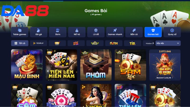 Tổng quan về hệ sinh thái game bài DA88